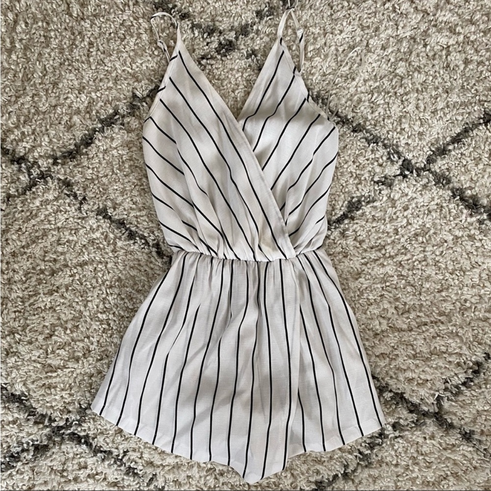 White Fox striped romper